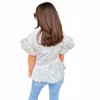 Women's Drop Shoulder Mixed Media Top - 2.7 AUGUST APPAREL - 2 of 4