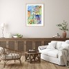 33" x 41" Hollyhocks and Path by Richard H. Fox Wood Framed Wall Art Print - Amanti Art: Modern Lithograph, Botanical Theme - 4 of 4