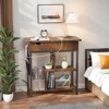 End Table with Charging Station, Flip Top Side Table with USB Ports and Outlets, Bedside Table with Storage Shelft - 2 of 4