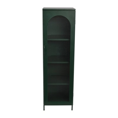 Solstice Green Metal Tall Cabinet with Adjustable Shelves