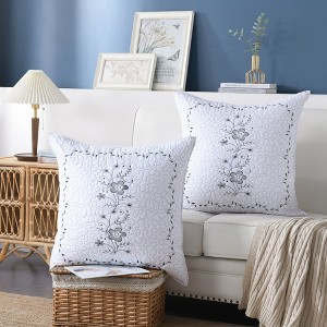 Marcielo 2 Pack Embroidery Pillow Shams Throw Pillow Cover - 1 of 4