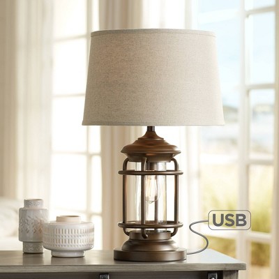 Lamp With Nightlight Base Target, Living Room Table Lamps With Night Light In Basement
