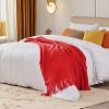 Inhand Knitted Gift Throw Blanket for Couch and Bed, 50"x60" Romatic Lightweight Decorative with Tassel, Farmhouse Warm Woven for Women - 3 of 4