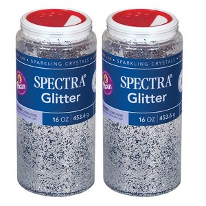 Spectra® Glitter, Silver, 1 lb. Per Jar, 2 Jars - 1 of 2