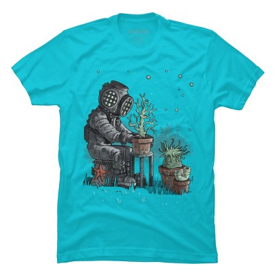 Men's Design By Humans Coral Garden By moisescudero T-Shirt