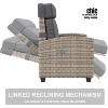 Jojoka Outdoor Recliner Chair with 150° Adjustable Backrest & Footrest, Wicker Lounge Chair with Side Table, Cushion & Pump, for Patio/Porch/Garden - 2 of 4