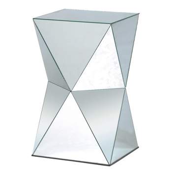 Mirrored Pedestal Table Silver - Stylecraft