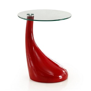 Lava Accent Table Abs and Glass Top - Manhattan Comfort - 1 of 4