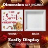 Farmhouse Christmas Wooden Block Sign - Gingerbread Decor for Table or Shelf - 5 x 5 Inch - 3 of 4