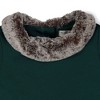 Hope & Henry Girls' Fit and Flare Ponte Dress with Faux Fur, Infant - 2 of 4