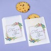Big Dot of Happiness Wildflowers Thank You Paper Treat Bags, Bridal Shower or Wedding Candy Bags, Greaseproof White Sandwich Cookie Bags - 25 Count - 2 of 4