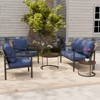 EAGLE PEAK Sunset Dune Collection Modern Outdoor Furniture Set, 5 Piece Patio Wicker Conversation Set with Cushions - 2 of 4