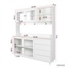 SKRAN 63" W Large Kitchen Hutch Cabinet, Freestanding Pantry Cabinets Storage Kitchen Cupboard with 4 Doors, 4 Drawers & Microwave Shelf - 3 of 4