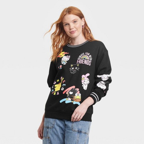 Women's Sanrio Hello Kitty And Friends Graphic Sweatshirt - Black XS