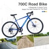 RISOKEYS 700C Road Bicycle Whee Drop Bar 7 Speed Road Bike,Light Weight Aluminium Alloy Frame Dual Disc Brake Hybrid Road Bicycle for Adult - 2 of 4