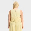 Women's Embroidered Eyelet Side-Tie Tank Top - Future Collective - 2 of 3