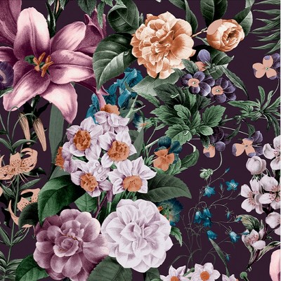 Glasshouse Flora Amethyst Purple Floral Paste The Wall Wallpaper : Target
