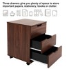NicBex 3-Drawer Vertical File Cabinet with Lockable Wheels,Mobile Filing Cabinet Under Desk for Home Office Storage - 4 of 4