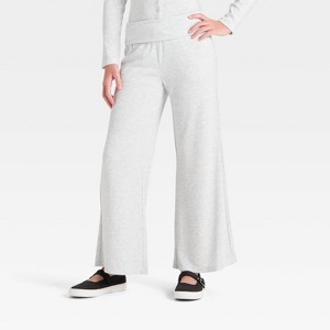 Girls' Foldover Waist Cozy Rib-Knit Flare Pant - art class™ - 1 of 3