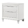 Gulches Nightstand, 29 Inch High in White Finish, Equipped with 2 Drawers and Wooden Legs - 3 of 4