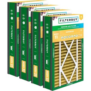 Filterbuy 16x25x3 Air Filter (4-Pack), Pleated MERV 11 Allergen Defense Replacement HVAC AC Furnace Filters for Trion  Bear, Lennox X0581, & More - 1 of 4