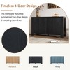 59"W 4-Door Sideboard Storage Cabinet with Adjustable Shelves, Adjustable Foot Pads and Distressed Finish-ModernLuxe - 4 of 4