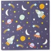 Blue Panda 50 Pack Rocket Ship Napkins for Outer Space Birthday Party (Blue, 5 x 5 In) - image 3 of 4