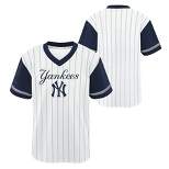 MLB New York Yankees Boys' White Pinstripe Pullover Jersey