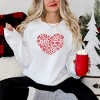 S.W.Smiley Christmas Outline Heart - Women's Graphic Sweatshirt - 3 of 4