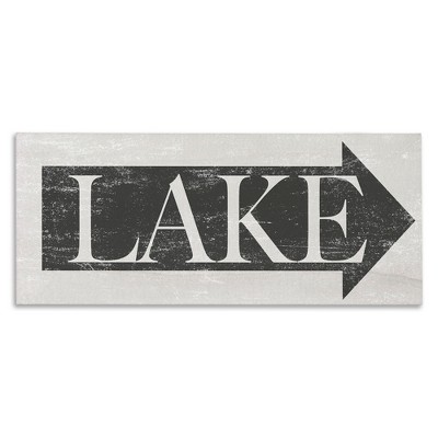 Stupell Industries Distressed Lake Arrow Sign, 40" x 17"
