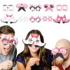 Big Dot of Happiness Rodeo Cowgirl Glasses and Masks - Paper Card Stock Pink Western Party Photo Booth Props Kit - 10 Count - 2 of 4