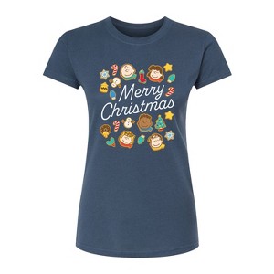 Women's - Peanuts - Merry Christmas Cookies Fitted Graphic T-Shirt - 1 of 3