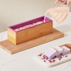VEVOR Soap Making Kit, Bamboo Cutting Box and Inner Box with Silicone Mold, 100 Bags and 105 Stickers, Wood Color - 2 of 4