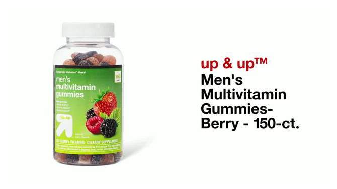 Men&#39;s Multivitamin Gummies- Berry - 150ct - up &#38; up&#8482;, 2 of 5, play video