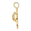 Black Bow Jewelry 14k Yellow Gold August Cubic Zirconia Birthstone Flip Flop Pendant - 2 of 4