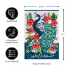 Evergreen Floral Peacock LInen House Flag 28 x 44 Inches Outdoor Decor for Homes and Gardens - 4 of 4
