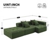 GlasFlength L Shaped Modular Sectional Sofa, Convertible Foam-Filled Cloud Compressed Couch for Living Room, Green, 105.5*45*31.5 - 2 of 4