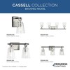 Progress Lighting Cassell 1-Light Vanity Fixture, Brushed Nickel/Matte Black, Clear Glass Shade: Luxe Industrial/Transitional, Damp Rated - 3 of 3