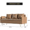 3-Seater Sofa with Lift-Up Storage Chaise, 5 Pillows, Modern Couch for Living Room or Bedroom, Hand-Stitched - 3 of 4