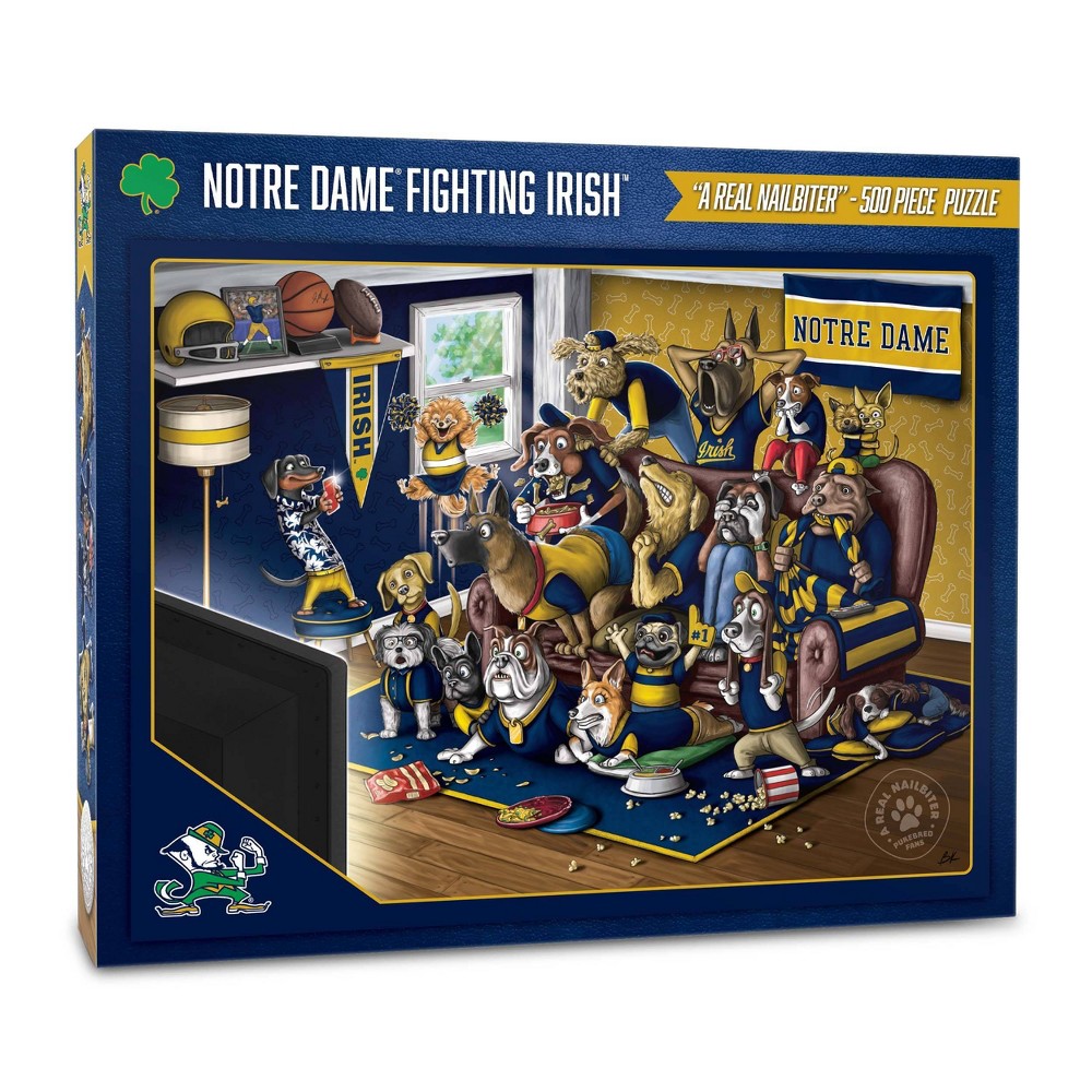 Photos - Jigsaw Puzzle / Mosaic NCAA Notre Dame Fighting Irish Purebred Fans 'A Real Nailbiter' Puzzle - 5