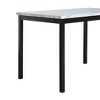 Vynxaria Metal Dining Table ¨C Off-White Faux Marble Top for Space-Saving Elegance - 3 of 3