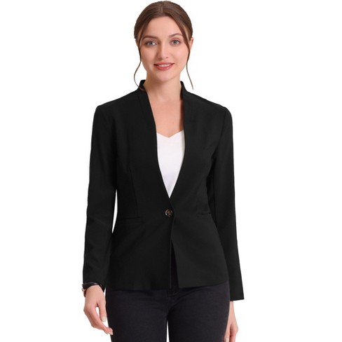 Stand best sale collar blazer