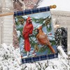 Briarwood Lane Winter House Flag 40x28 For Outdoor Wintertime Cardinal Pair For Winter House Flag - 4 of 4