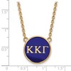 Black Bow Jewelry 14k Yellow Gold Plated Sterling Silver Kappa Kappa Gamma Greek Life Necklace 18 Inch - 2 of 4