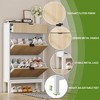 Shoe Storage Cabinet with 2 Flip Drawers – Slim Entryway Organizer with Sturdy Metal Legs for Hallway, Foyer, Apartment - 4 of 4