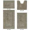 Lux Premium 100% Cotton Tufted Solid Reversible 4 Piece Bath Rug Set – Ultra-Soft, Water-Absorbent, Durable, Machine Washable Bathroom Rug - 2 of 4