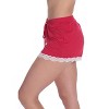 #followme Women’s Ultra Soft Jersey Pajama Shorts – Stretch Sleep Shorts with Lace Trim and Back Pocket - 2 of 3