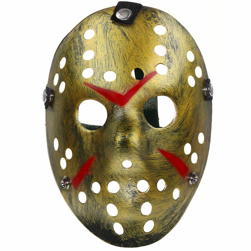 Skeleteen Horror Hockey Costume Mask - Gold, 1 of 5