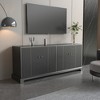4-Door Sideboard Buffet With Storage, TV Stand For  55/60/65 inch TVs,Modern Accent Kitchen Storage Cabinet For Living Room, Hallway, Dining Room - 2 of 4