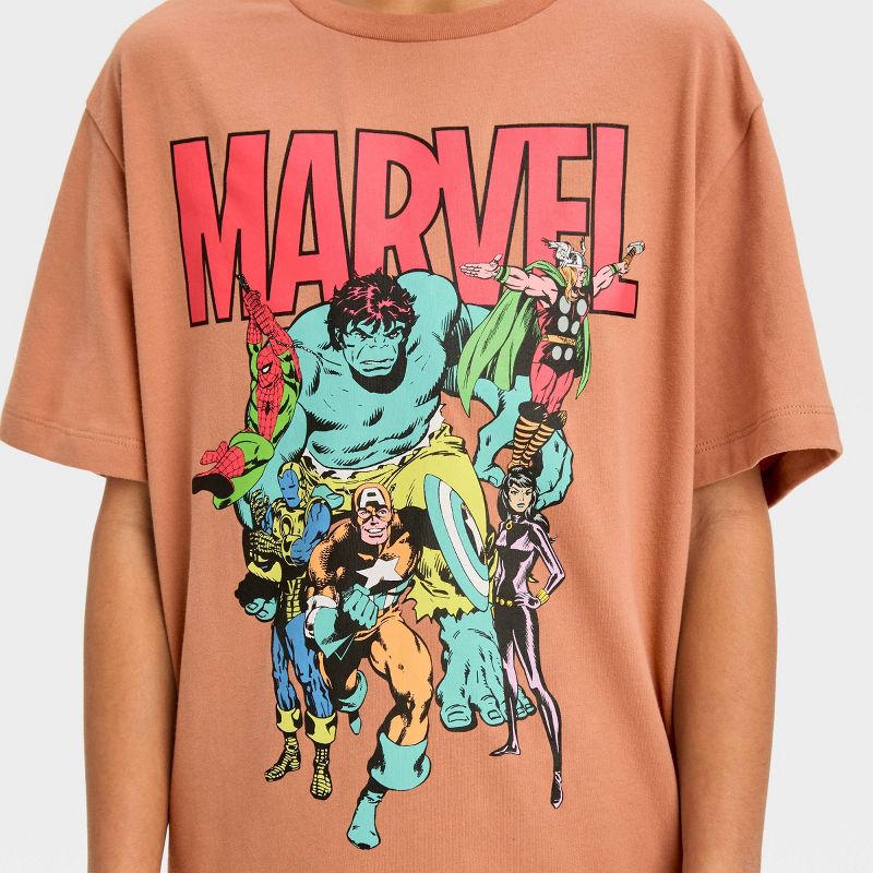 Boys' Short Sleeve Marvel Graphic T-Shirt - art class™ Tan, 3 of 5